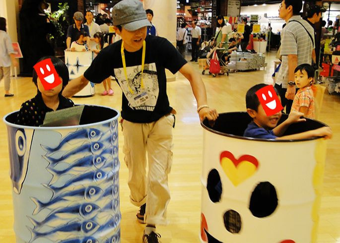 ドラムカンを使った子供ワークショップ