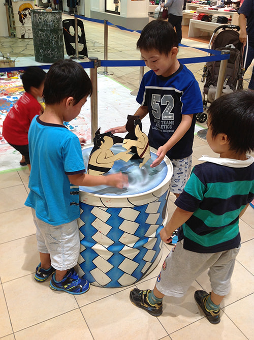 ドラムカンを使ったトントン相撲ワークショップ